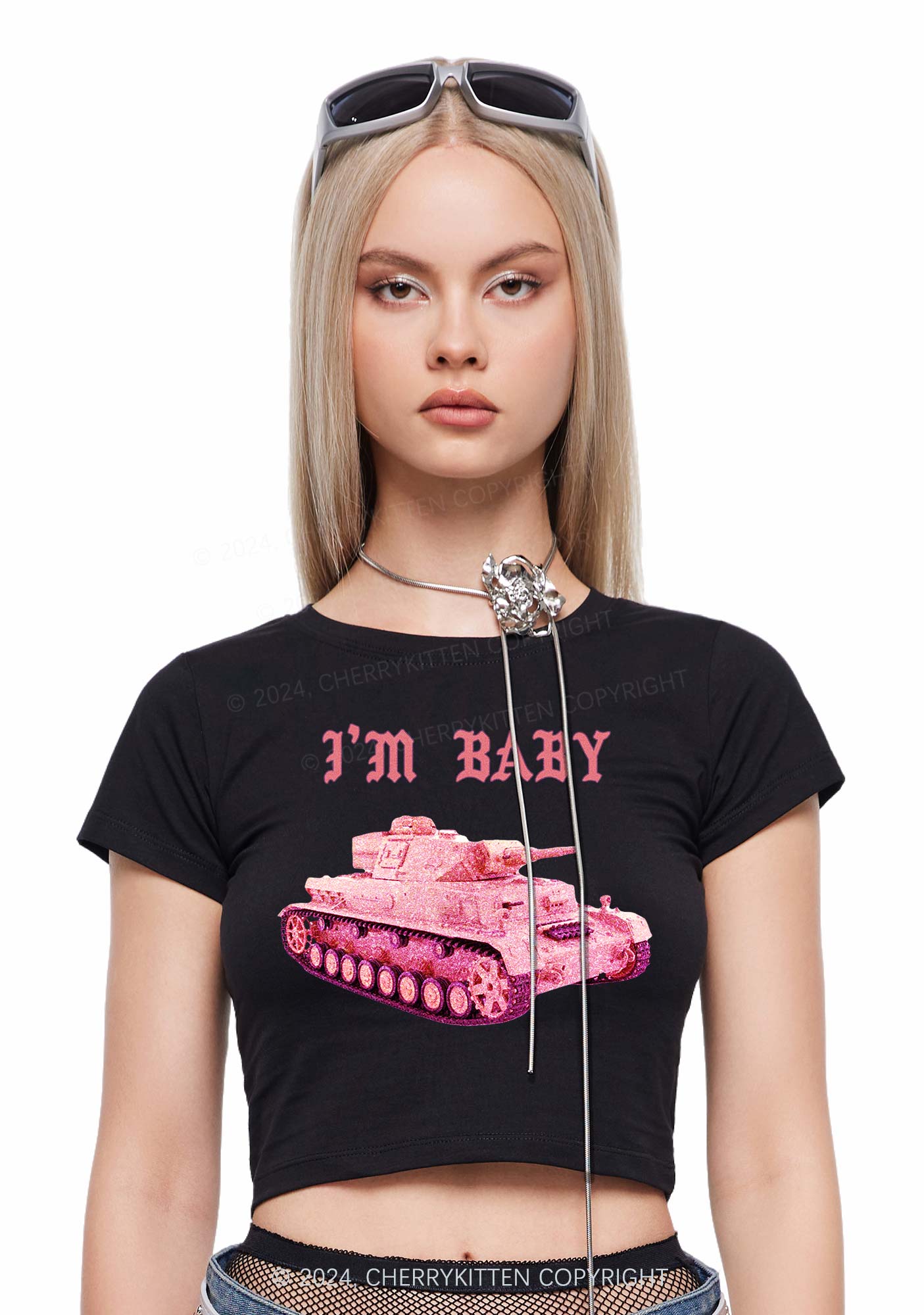 I'm Baby Tank Y2K Baby Tee Cherrykitten