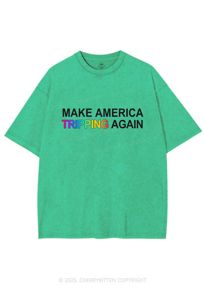 Make America Tripping Again Y2K Washed Tee Cherrykitten