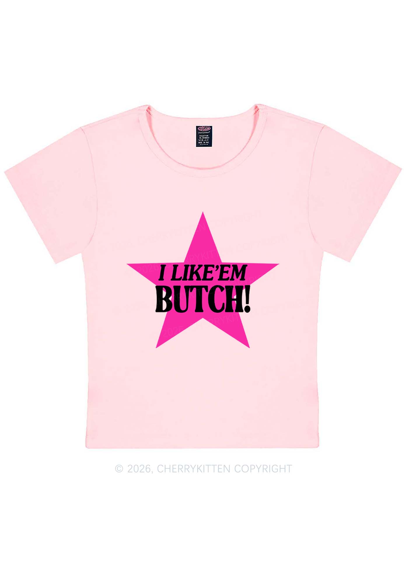 I Like Butch Pride Y2K Baby Tee Cherrykitten