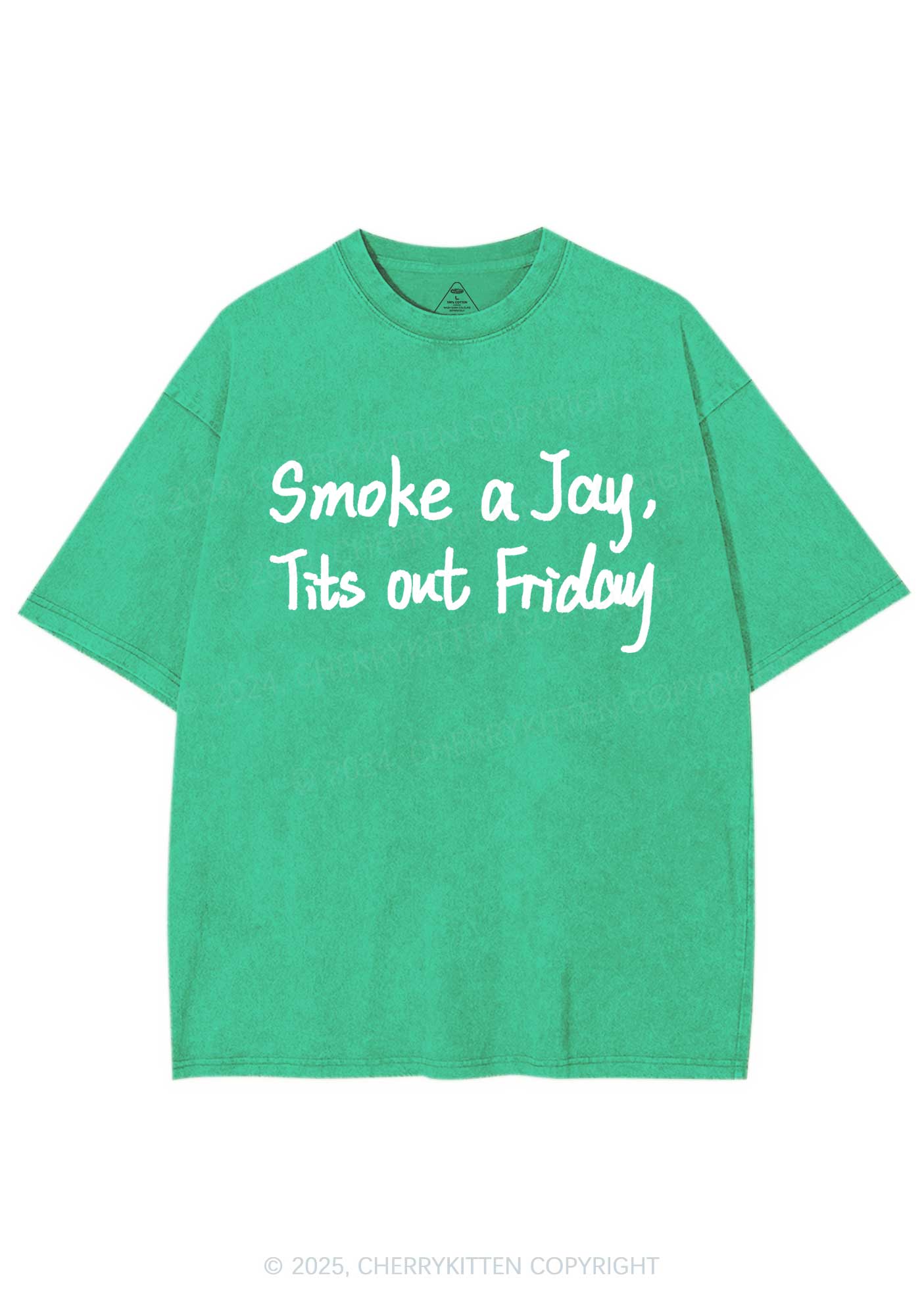 Smoke A Jay Y2K Shirts Washed Tee Cherrykitten