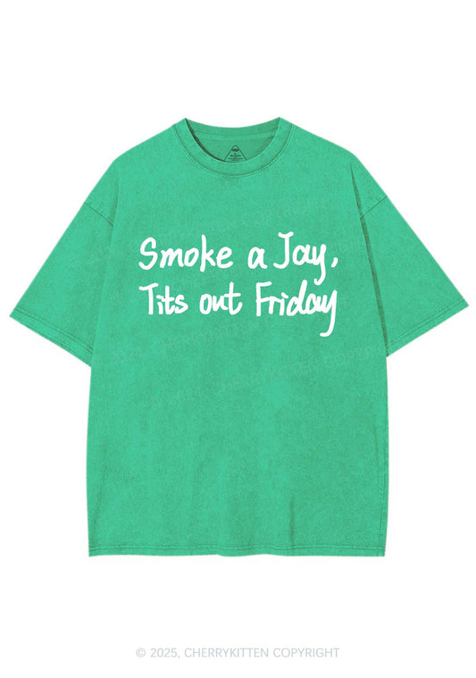 Smoke A Jay Y2K Shirts Washed Tee Cherrykitten
