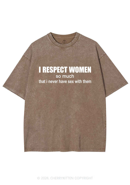 I Respect Women Pride Y2K Shirts Washed Tee Cherrykitten