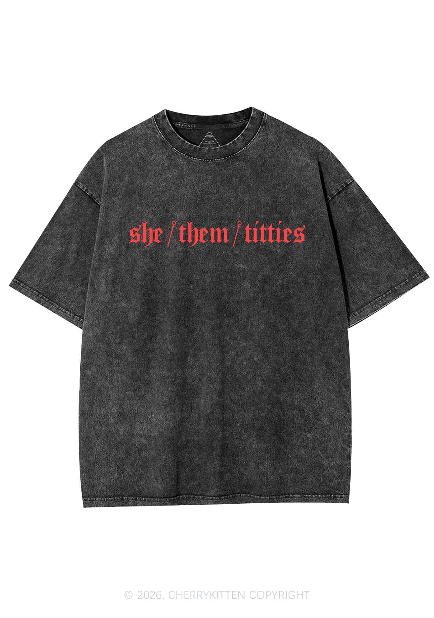 She Them Txtties Pride Y2K Shirts Washed Tee Cherrykitten