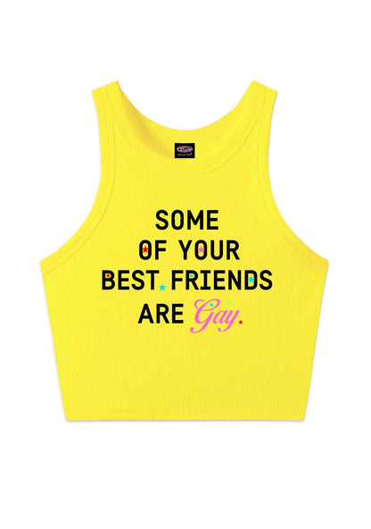 Your Best Friends Are Gay Pride Y2K Crop Tank Top Cherrykitten