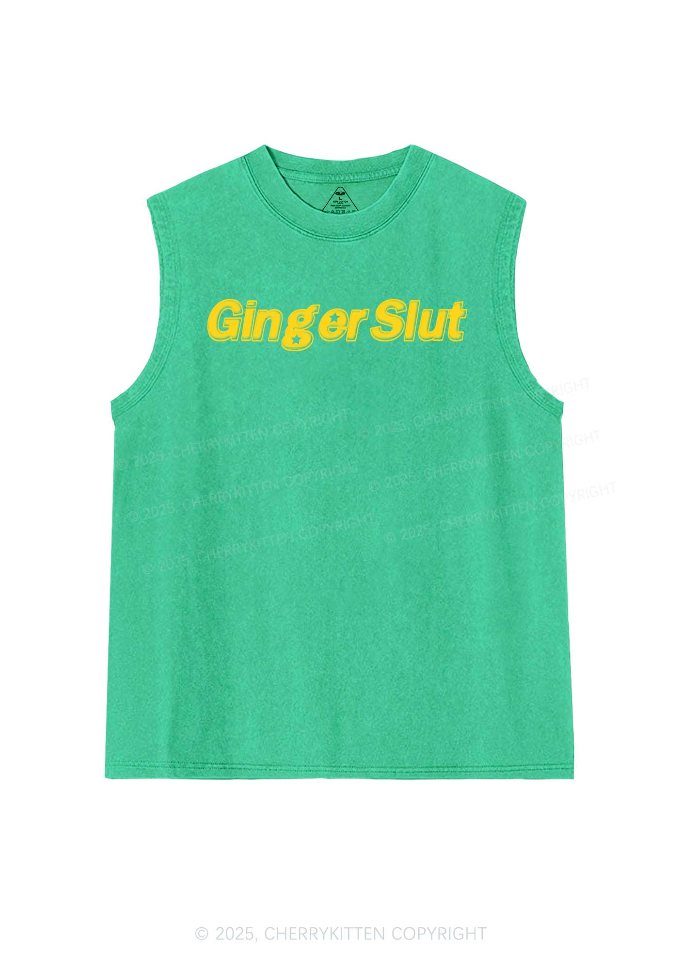 Ginger Slxt Y2K Washed Muscle Tank Cherrykitten