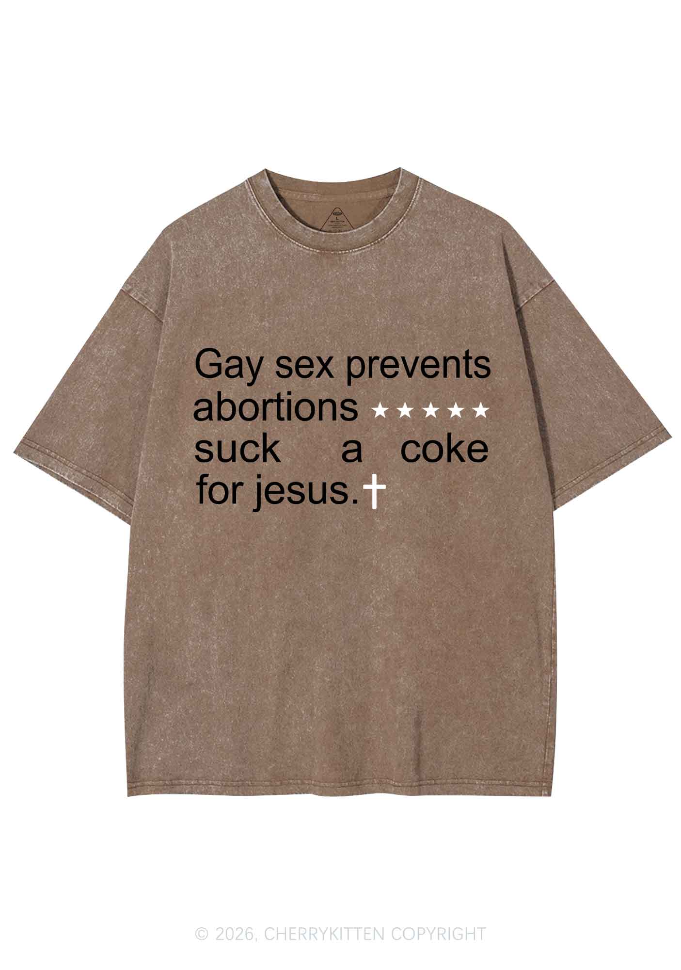 Suck A Coke For Jesus Pride Y2K Shirts Washed Tee Cherrykitten