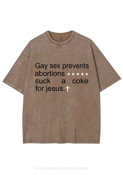 Suck A Coke For Jesus Pride Y2K Shirts Washed Tee Cherrykitten