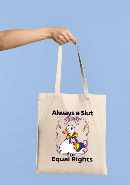 Slxt For Equal Rights Pride Y2K Canvas Tote Bag Cherrykitten