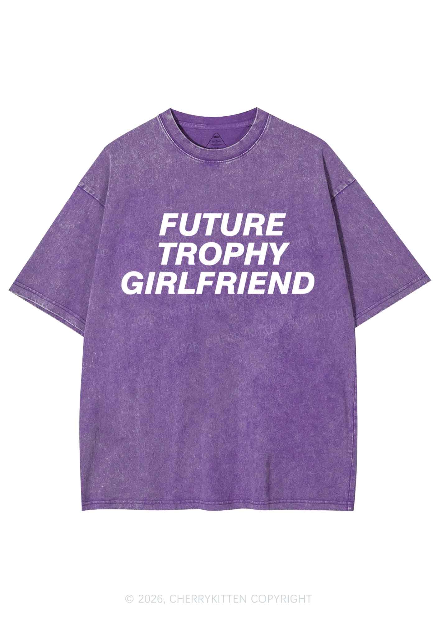 Future Trophy Girlfriend Y2K Shirts Washed Tee Cherrykitten