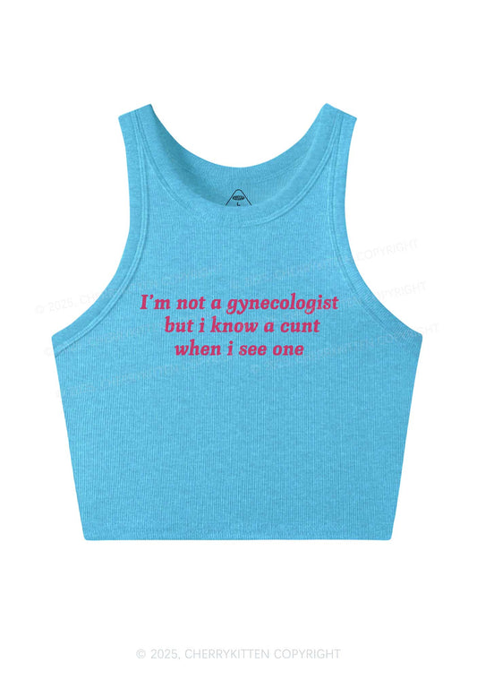 Im Not Gynecologist Y2K Crop Tank Top Cherrykitten