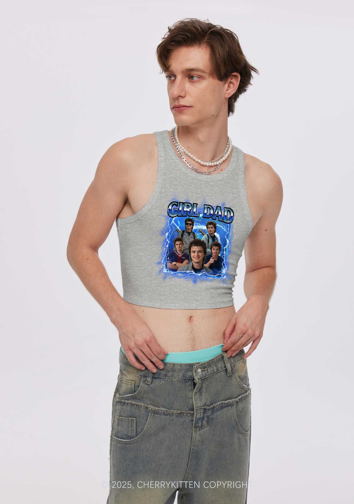 Girl Dad Y2K Crop Tank Top Cherrykitten
