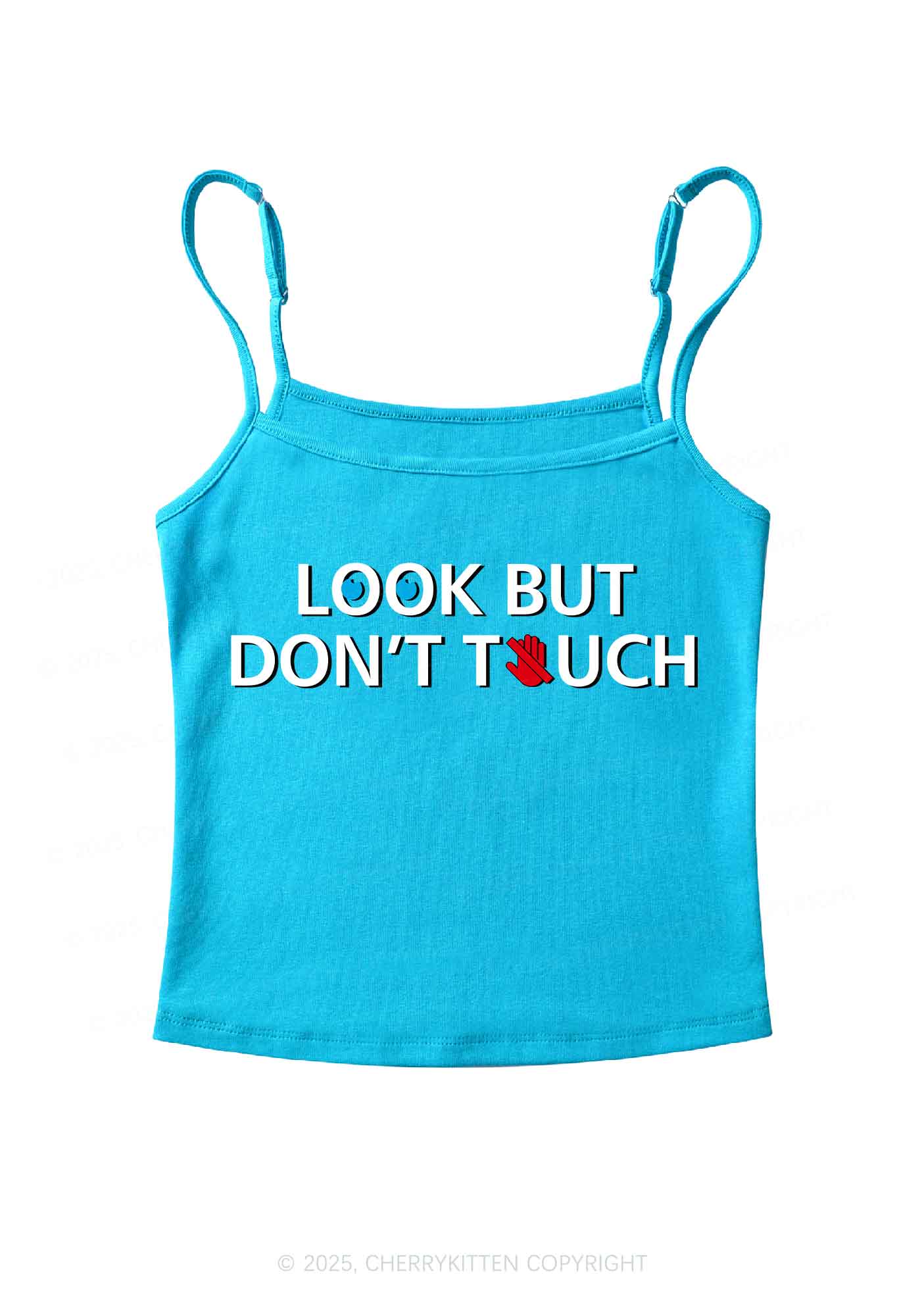Look Dont Touch Y2K Spaghetti Strap Cami Cherrykitten
