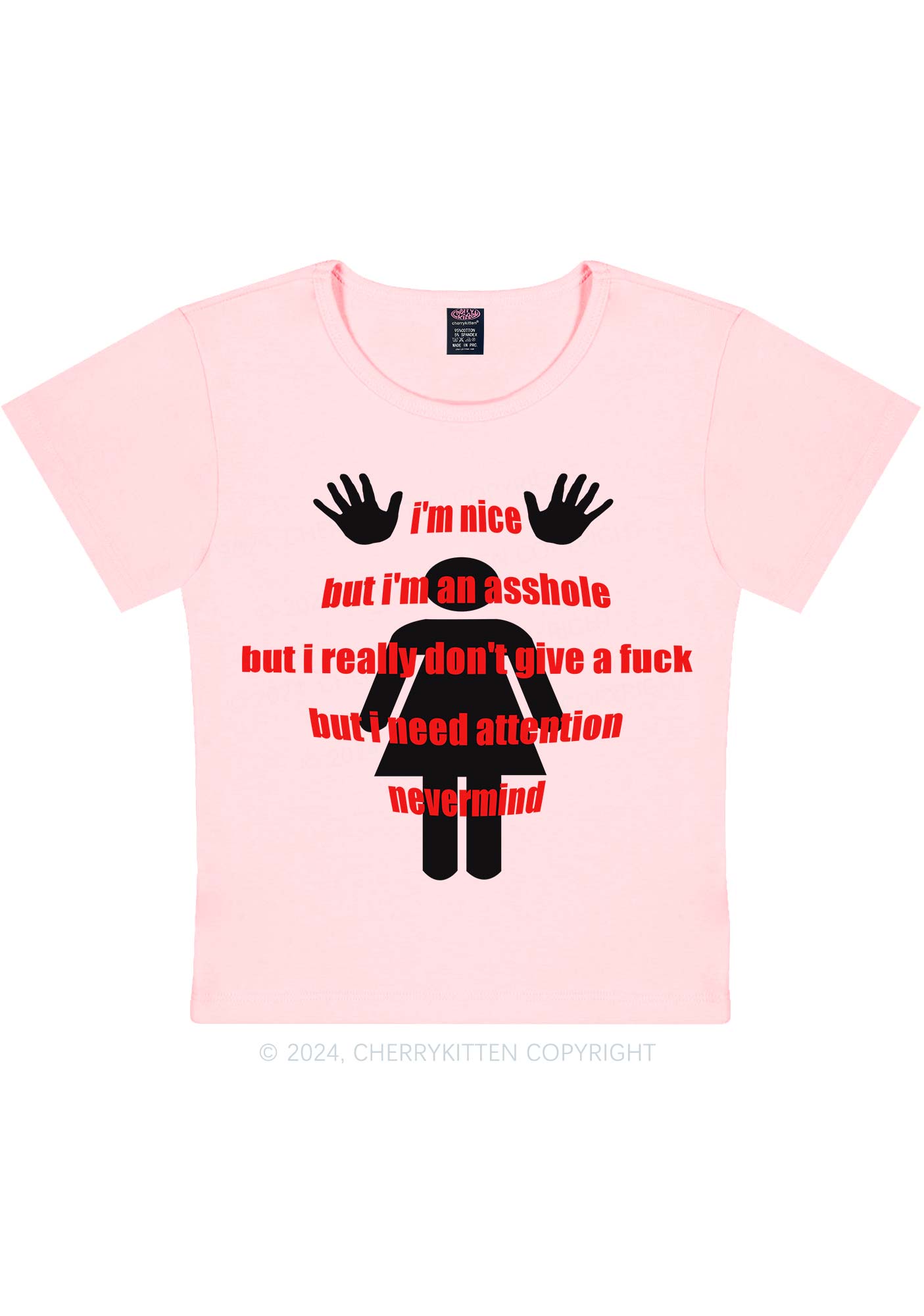 Im Nice Y2K Baby Tee Cherrykitten