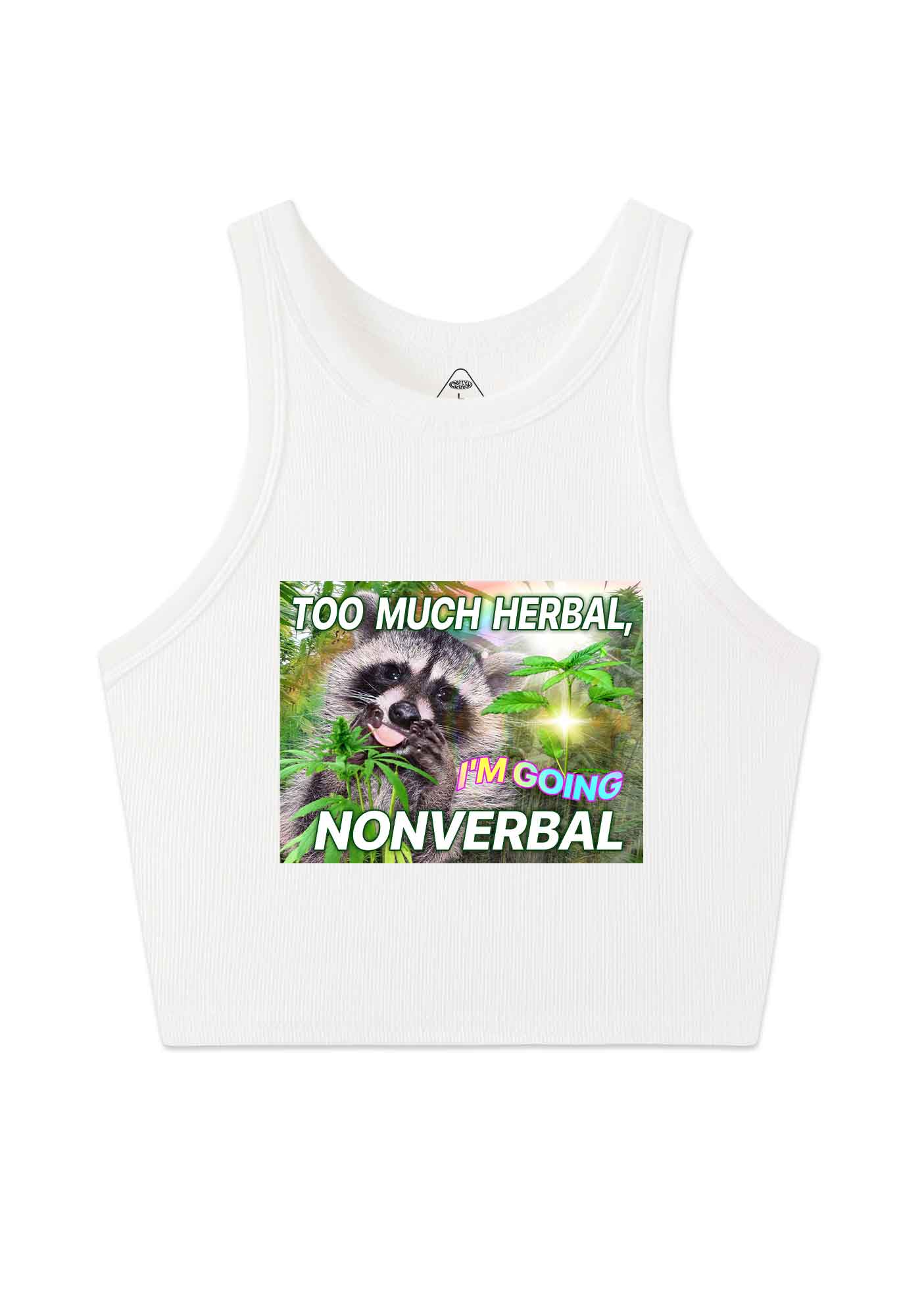 Im Going Nonverbal Y2K Crop Tank Top Cherrykitten