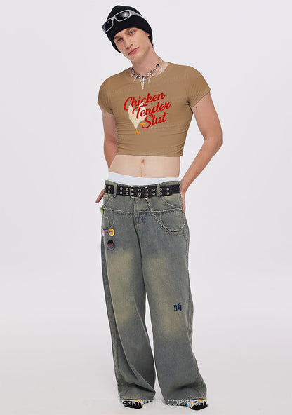Chicken Tender Slxt Y2K Baby Tee Cherrykitten