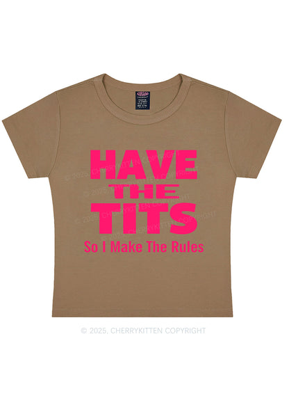 I Make Rules Y2K Baby Tee Cherrykitten