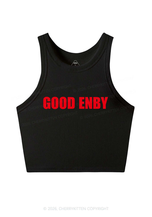 Good Enby Pride Y2K Crop Tank Top Cherrykitten