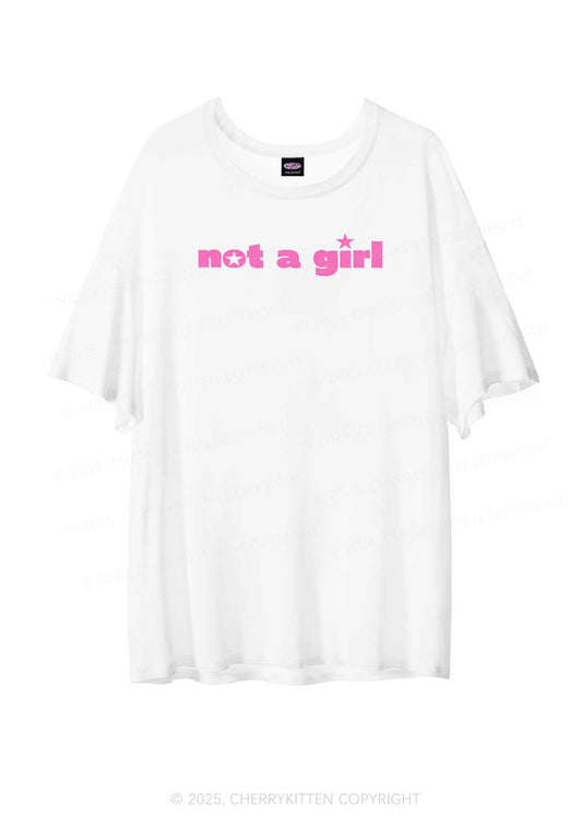 Not A Girl Y2K Sheer Boyfriend Tee Cherrykitten
