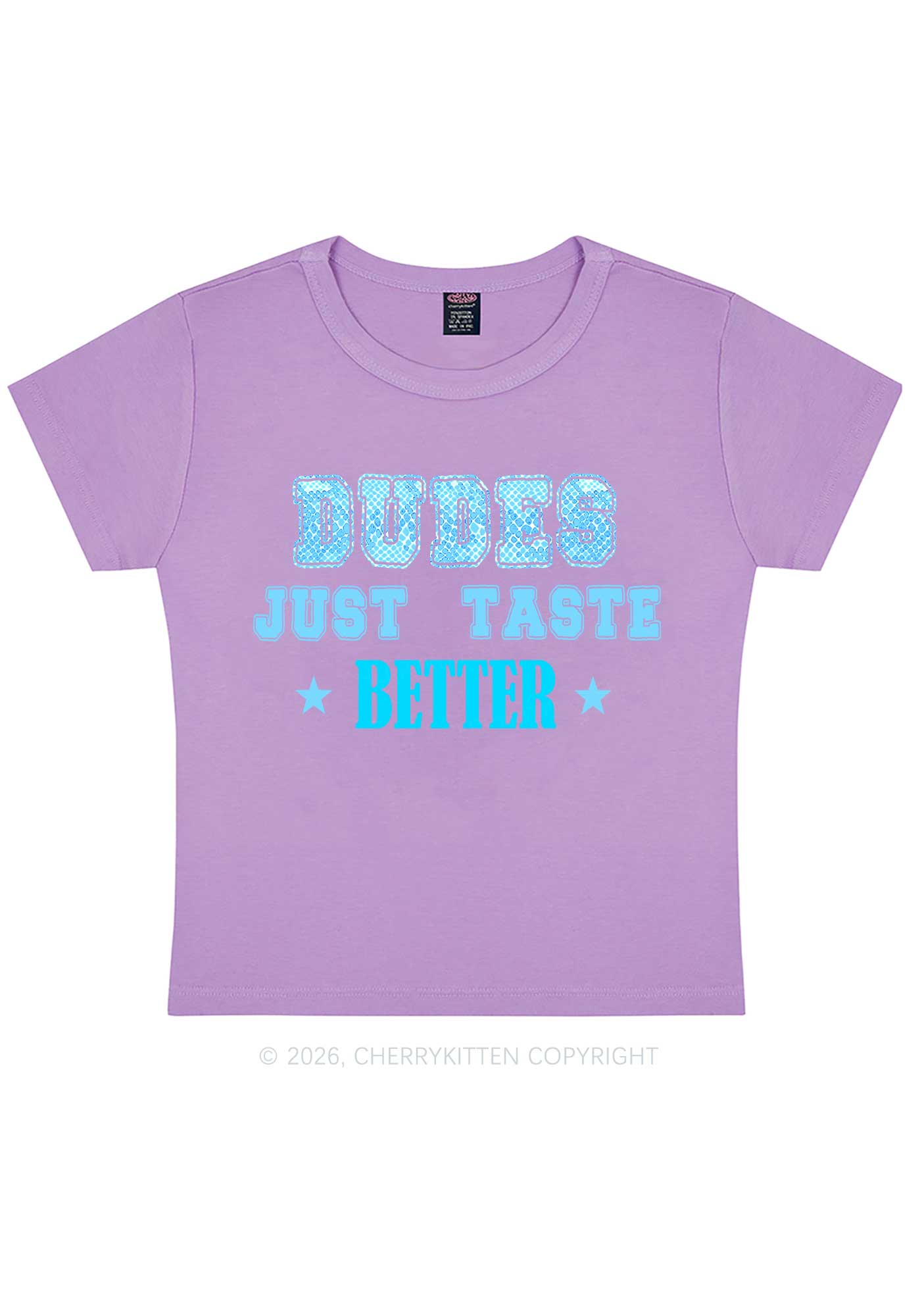 Dudes Just Taste Better Pride Y2K Baby Tee Cherrykitten