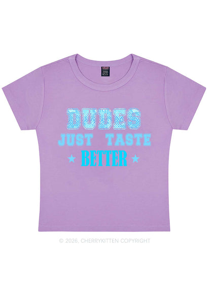 Dudes Just Taste Better Pride Y2K Baby Tee Cherrykitten
