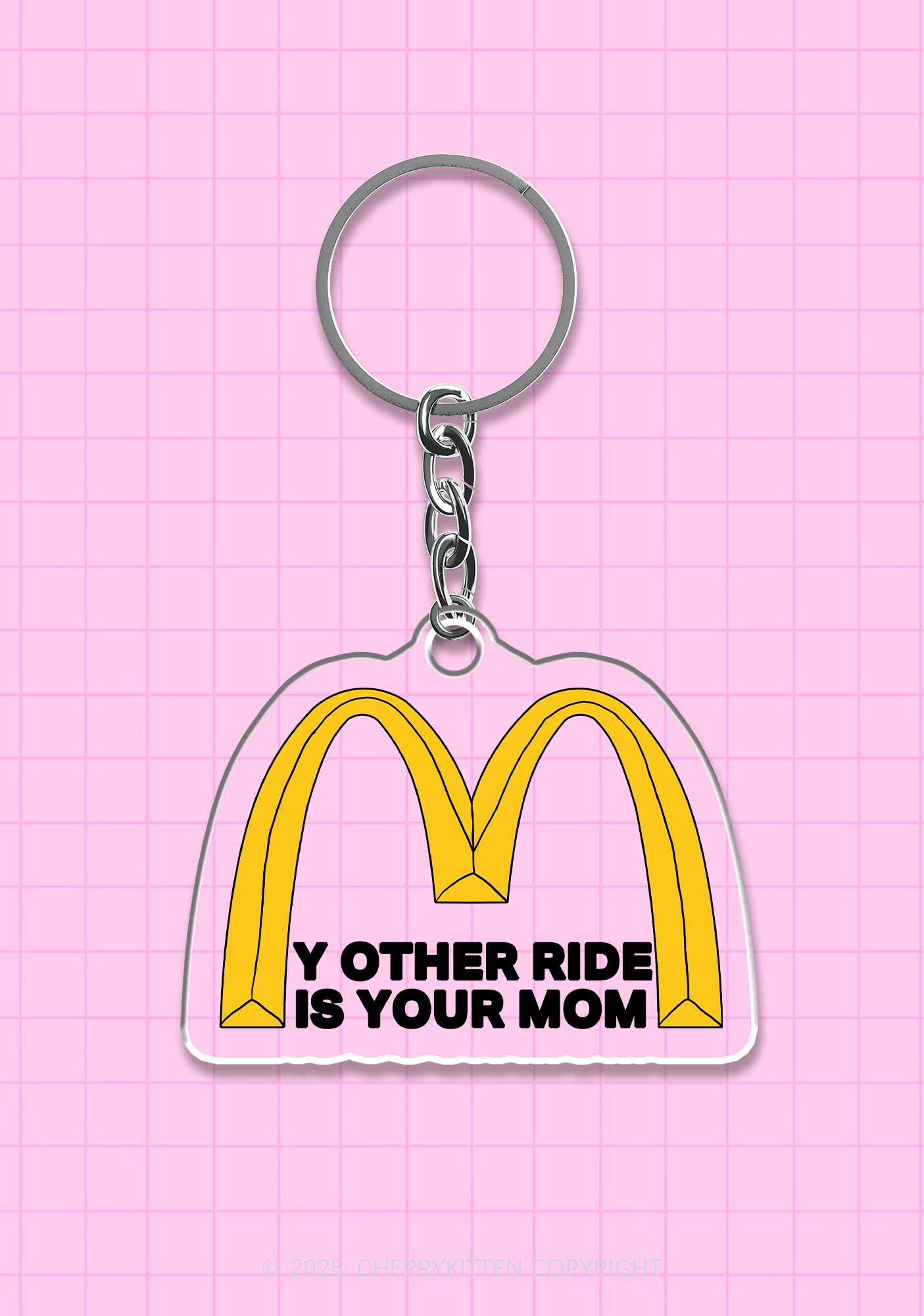 Ride Your Mom 1Pc Y2K Keychain Cherrykitten