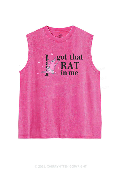 Got Rat In Me Y2K Washed Muscle Tank Cherrykitten