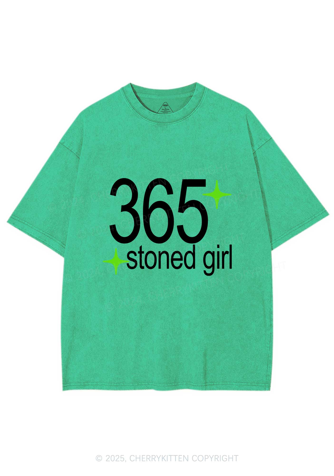 Stoned Girl Y2K Shirts Washed Tee Cherrykitten