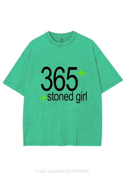 Stoned Girl Y2K Shirts Washed Tee Cherrykitten
