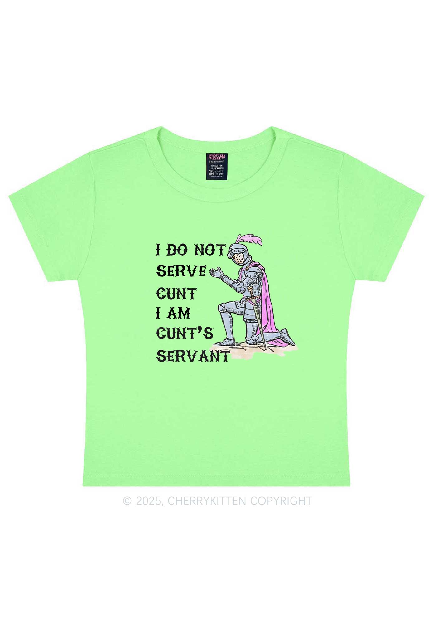 I Am Cxxt Servant Y2K Baby Tee Cherrykitten