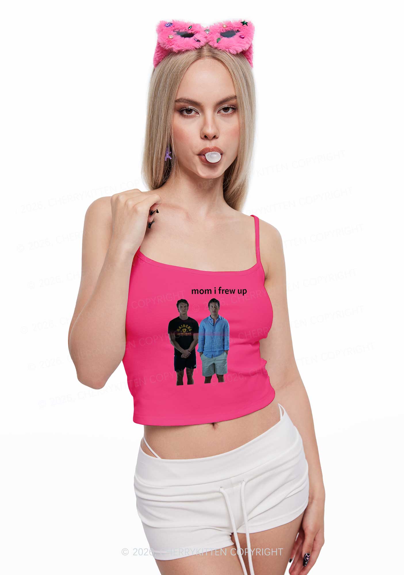 Mom I Frew Up HR Y2K Spaghetti Strap Cami Cherrykitten