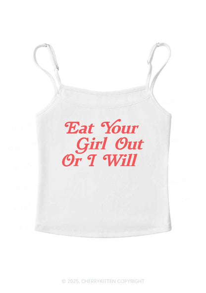 Eat Your Girl Out  Y2K Spaghetti Strap Cami Cherrykitten