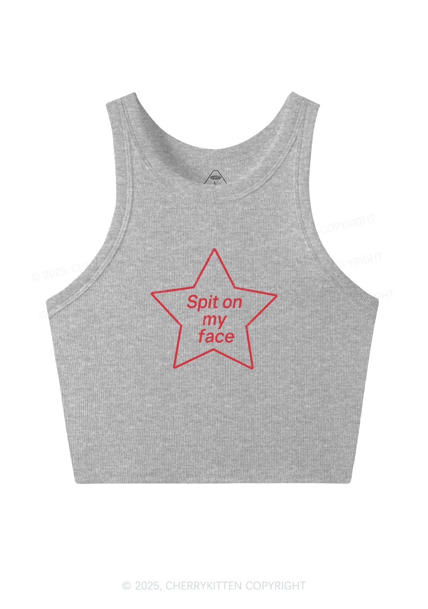 Spit On My Face Y2K Crop Tank Top Cherrykitten