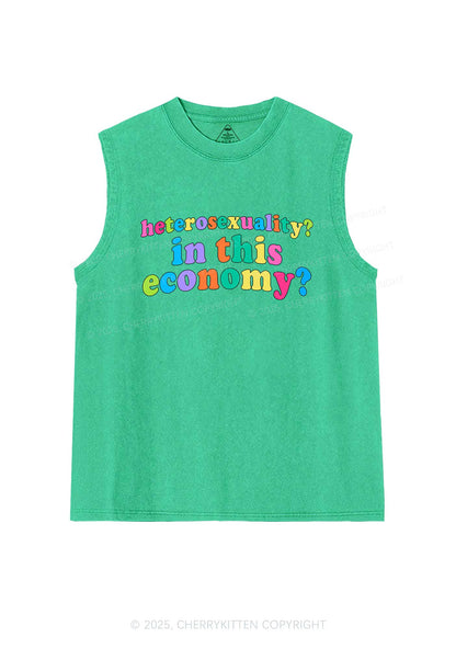 Heterosexuality In This Economy Pride Y2K Washed Muscle Tank Cherrykitten