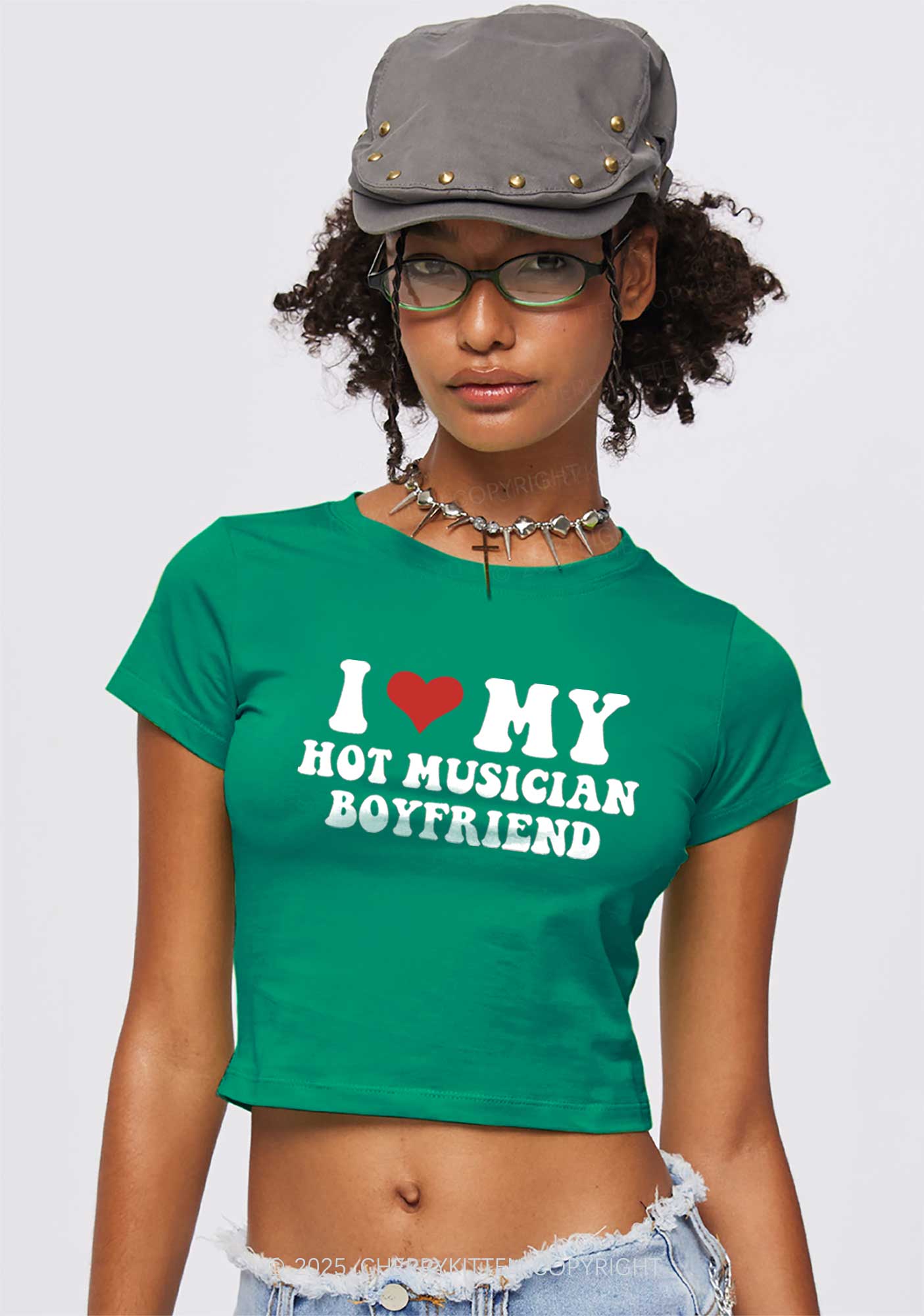 Custom My Hot Lawyer GF Y2K Valentine's Day Baby Tee Cherrykitten