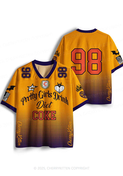 Custom Pretty Girls Drink Diet Coke Y2K Sport Jersey Shirts Cherrykitten