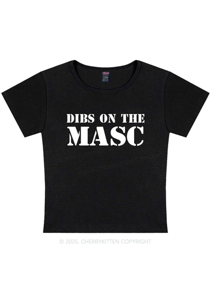 Dibs On The Masc Pride Y2K Baby Tee Cherrykitten