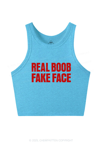Fake Face Real Bxxb Y2K Crop Tank Top Cherrykitten