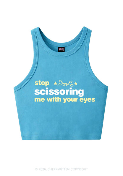Stop Scissoring Me Pride Y2K Crop Tank Top Cherrykitten