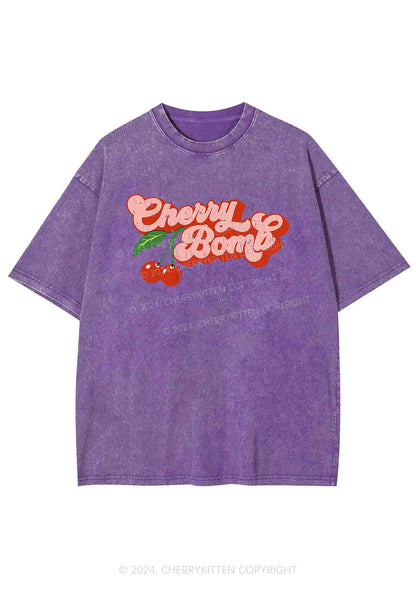 Cherry Bomb Y2K Washed Tee Cherrykitten