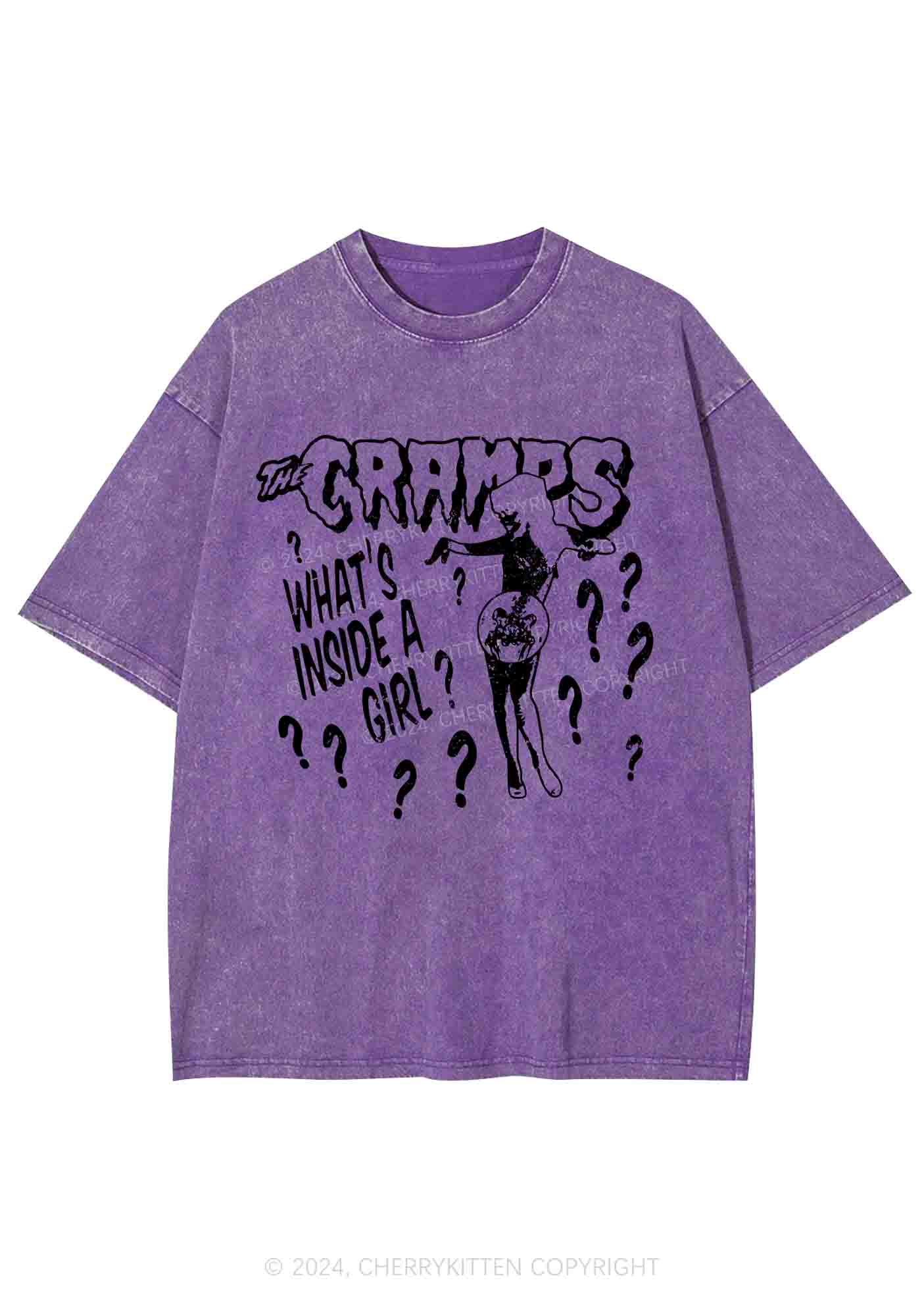 What's Inside A Girl Y2K Washed Tee Cherrykitten