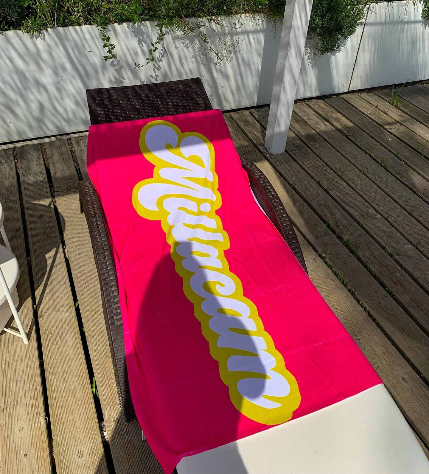 Personalized Name Vintage Family Beach Towel