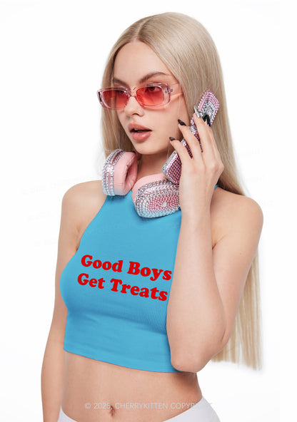 Good Boys Get Treats Y2K Crop Tank Top Cherrykitten