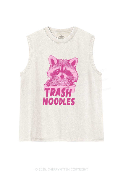 Raccoon Trash Noodles Y2K Washed Muscle Tank Cherrykitten