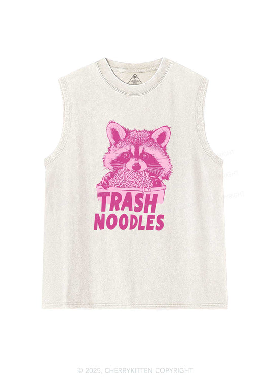 Raccoon Trash Noodles Y2K Washed Muscle Tank Cherrykitten