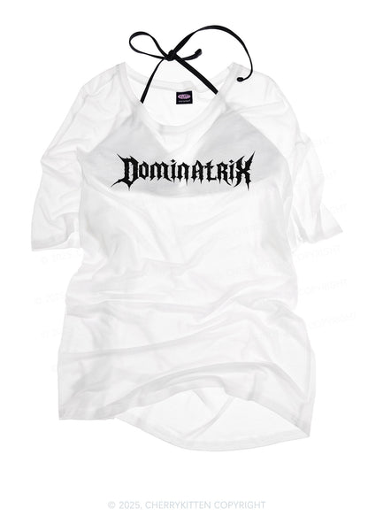 Dominatrix Y2K Sheer Boyfriend Tee Cherrykitten