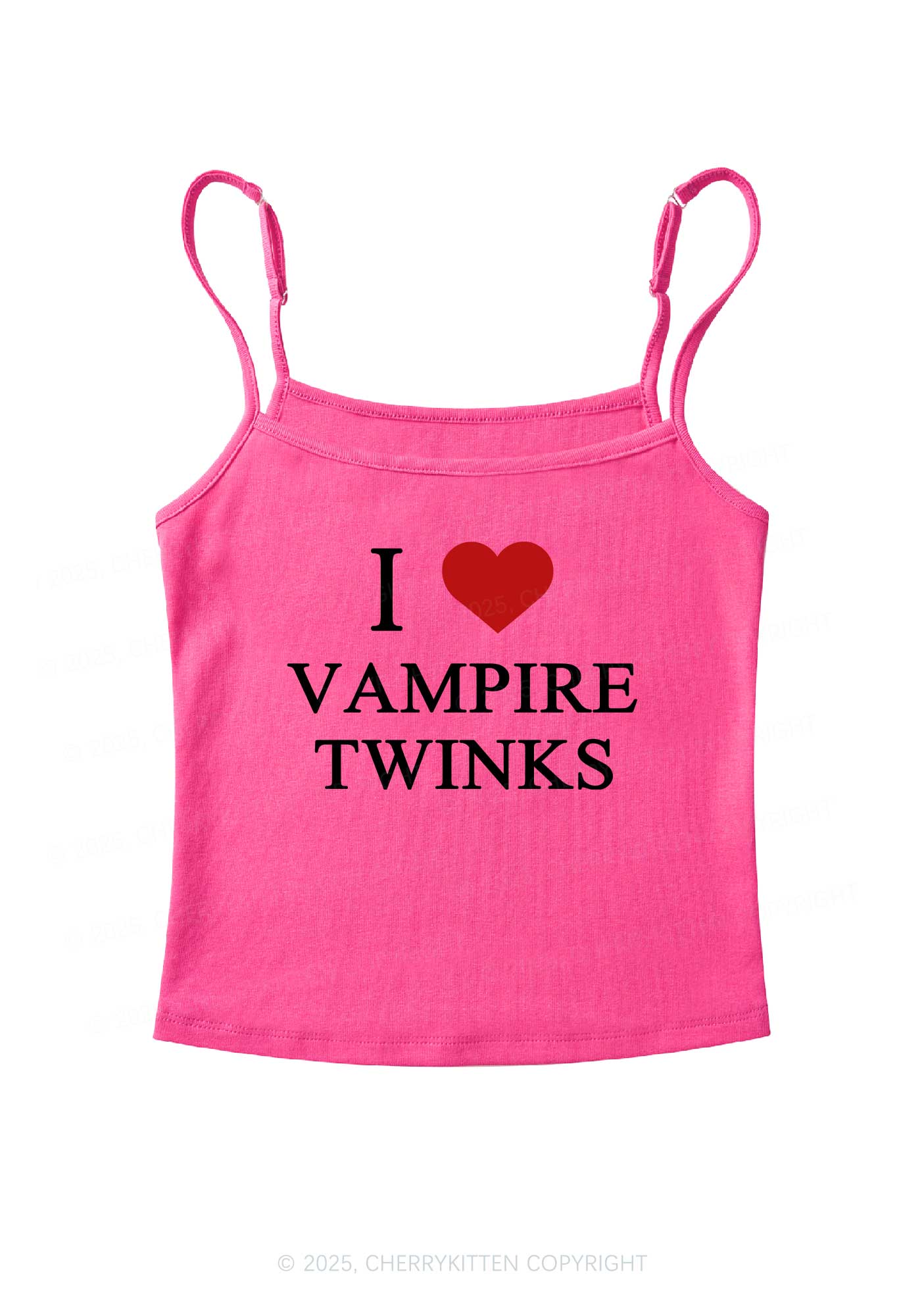 I Love Vampire Twinks Y2K Spaghetti Strap Cami Cherrykitten