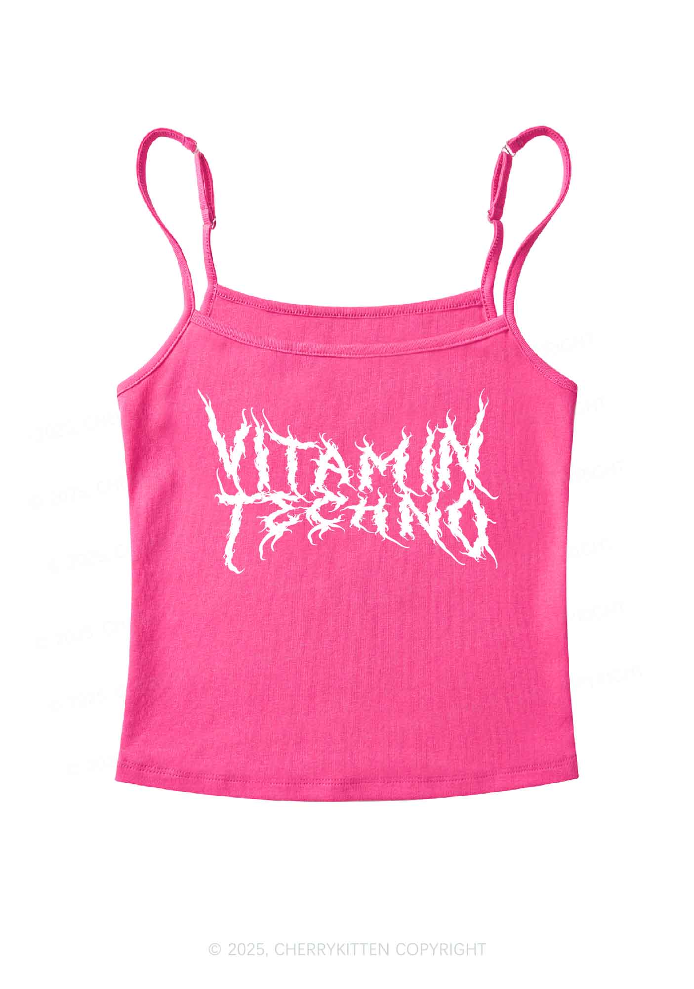 Vitamin Techno Y2K Spaghetti Strap Cami Cherrykitten