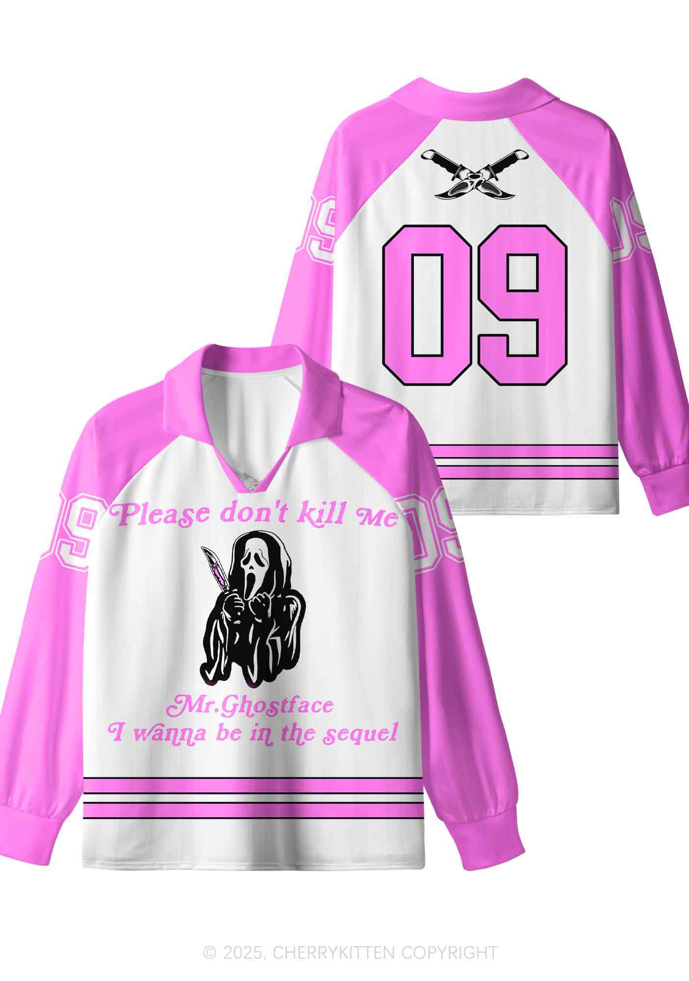 Custom Halloween Dont Kill Me Y2K Long Sleeve Sport Jersey Shirts Cherrykitten