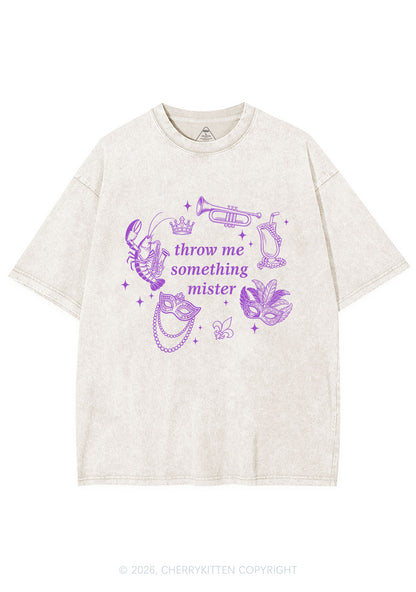 Throw Me Something Mister Y2K Shirts Washed Tee Cherrykitten