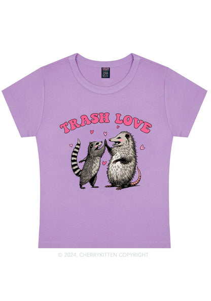 Trash Love Y2K Valentine's Day Baby Tee Cherrykitten